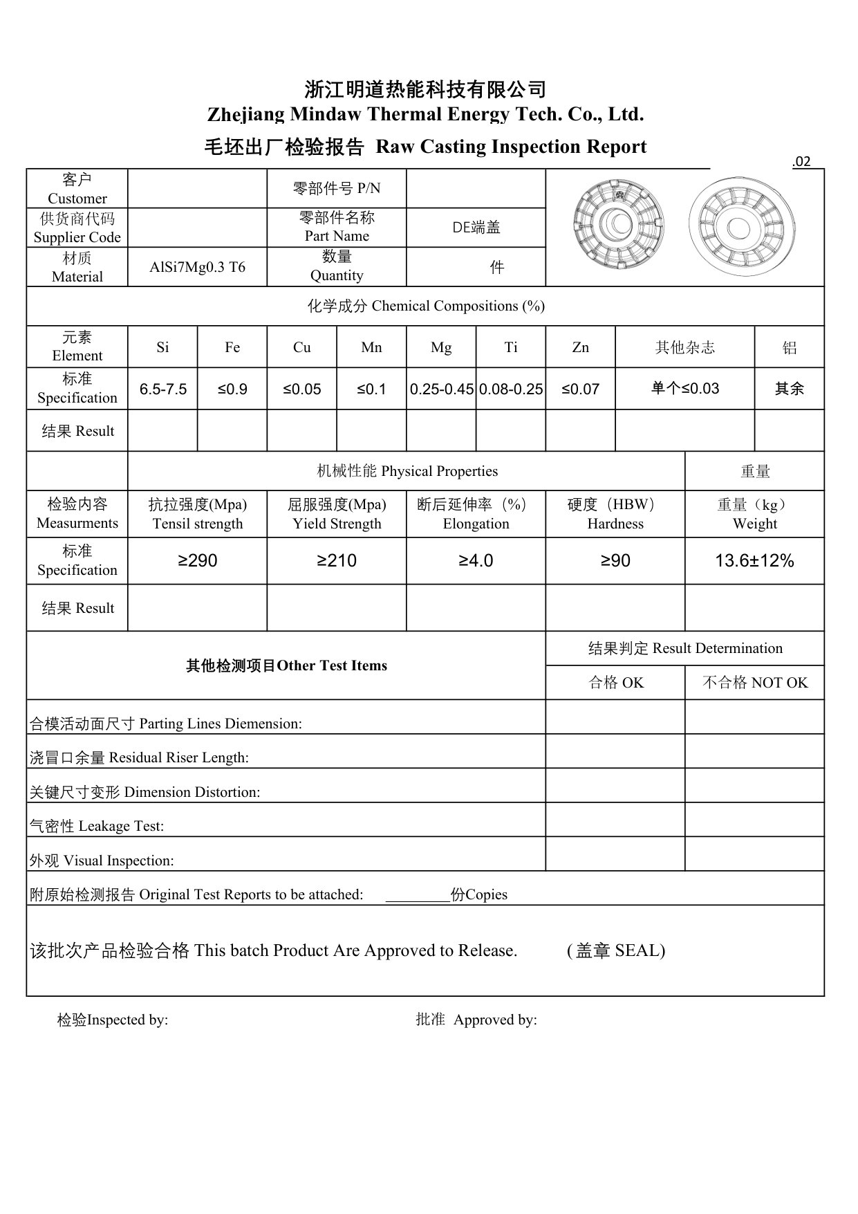 成分报告模板